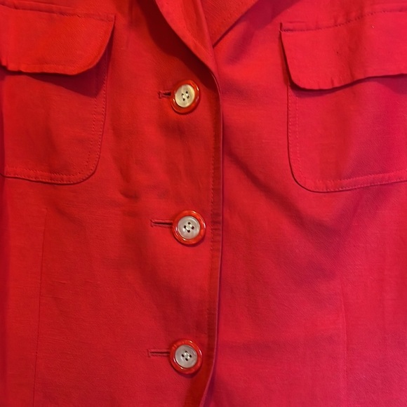 Le Suit Petite size 14P red suit jacket - Picture 2 of 9